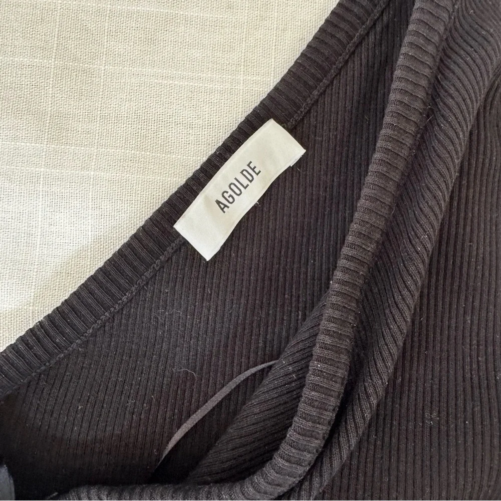 Agolde Verica One-Shoulder Ribbed Knit Top - Picture 5 of 7